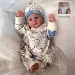 49cm Realistlikud Reborn Beebinukud Elijah Armsad Kaksikud T&auml;issilikoonist Keha T&uuml;druk Poiss Taass&uuml;nninukk Elutruu Simulatsioon Beebinukk M&auml;nguasjad Lastep&auml;eva Kingitus girl doll