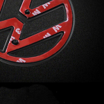 Emblems Hub Caps For Scirocco 2008 2009 2010 2011 2012 2013 110mm Front Grille emblem + 90mm Rear Trunk Lid Cover Car Styli Front and Rear