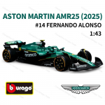 Bburago 1:43 2025 Aston Martin AMR25 F1 Vormel-1 Auto Valatud S&otilde;idukid Kogutav Mudel V&otilde;idus&otilde;idu M&auml;nguasjad
