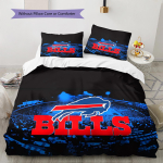 Buffalo Bills Muster Voodipesu Tekikott Komplekt Tekikoti Kate Padjap&uuml;&uuml;r Kodu Kaunistus Kingitus (1 * tekikott + 2 * padjap&uuml;&uuml;ri, ilma s&uuml;damikuta) 135x200cm