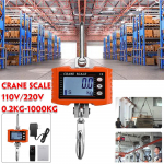 1000 kg Tugev Digitaalne Rippkaal Kraanakoonuskaal Kaugjuhtimispuldiga HD LED-ekraan Traadita Elektroonilised Konkskaalud US
