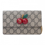 Gucci 3D kirsiga kaunistatud logoga keti&otilde;lakott naistele Eebenipuu punane 481291-K9GXT-8694 Basic Set (Bag+Dust Bag)