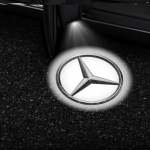 Autokleeps 2025 Kuum Mercedes Benzi jaoks 2 tk/komplekt Auto uksevalgusti Laserlogo Dekor Projektori kummituledega Mercedes Benz A B C M ML GLA 2PCS