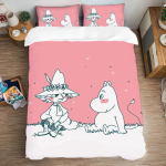 T&auml;iskasvanud Poisi T&uuml;druku Magamistoa Kaunistus Laste Kingitus Suur USA EL AU Suurus Tekikott Armas-Moominid Multikas Padjap&uuml;&uuml;r Voodipesu Komplekt (135x200cm) white