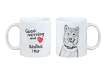 Shiba Inu, Japanese Small Size Dog - cup with a dog, personalized cup with a print, a classic gift for everyone from the Art-Dog brand valge