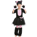 Laste T&uuml;drukute Loomad Must Kass Kleit M&uuml;ts Komplektid Halloweeni Rollim&auml;ng Riietumine Cosplay Kost&uuml;&uuml;m XL must