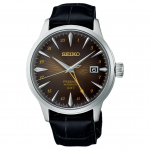 SEIKO Automaatne/Manuaalne Mehaaniline Liikumine Nahkrihmaga K&auml;ekell 40,5 mm Meeste K&auml;ekellad Must T&auml;hik SSK039J1 Black Dial