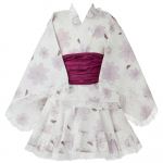 ALICE MAGIC Yukata Kleidi Komplekt Saialille V&auml;rvi V&ouml;&ouml; T&uuml;drukutele 100cm Suvefestival Bon Odori Volang oranž
