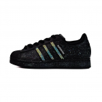 Adidas Originals Superstar 2 Starry Dot Abrasion Resistant Low top Skateboard Shoes Unisex Black JI0079(Team935-) 42