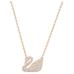Swarovski Swan seeria elegantne luigekujuline ripats kaelakee naistele roosakuldne 5121597 Box (Random Color)