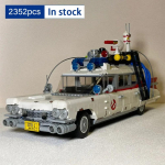 UUS 2352 tk Ghostbusters ECTO-1 Loov S&otilde;iduk 10274 Ehitusklotside Pusle Mudel M&auml;nguauto Mudel P&uuml;hade S&uuml;nnip&auml;eva J&otilde;ulukingitus