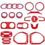 Punane Sisekujunduse Komplekt Jeep Wrangler JL JLU Sahara Rubicon 2018-2026 Siseauto Lisatarvikud Dekoratiivsed Katteliistud ABS