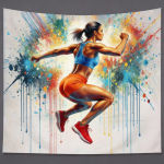 Elav fitnessi ja kulturismikangas V&auml;rviline energia kunst Seinale riputatav peo- ja j&otilde;usaali kaunistus 150x100cm(60x40in)