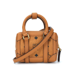 MCM Cognac Visetos Monogram Mini Crossbody kott &uuml;lemise k&auml;epideme ja eemaldatava rihmaga igap&auml;evaseks ja vabaaja kasutamiseks Basic Set (Bag+Dust Bag)