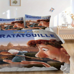 3 tk Ratatouille'i filmi plakatikujundusega tekikate komplekt Pehme ja mugav Magamistoa, k&uuml;lalistetoa ja &uuml;hiselamu sisustus Voodipesu komplekt D063 135x200cm
