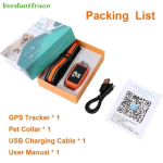 IP67 Veekindel Mini 4G GPS Loomade J&auml;lgimispannal Kadumisvastane Reaalajas J&auml;lgimine Koer Kass Locator Lemmikloom Koer Kass Moodne Kaelapannal Type B-EU blue