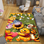 Libisemisvastane ja plekkikindel vaip, Winnie Puhh ja S&otilde;brad tr&uuml;kiga vaip, sobib laste tubadesse ja magamistoa kaunistuseks. 120x160cm white