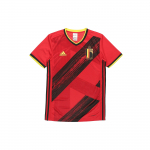 adidas Meeste Belgia rahvuskoondis 2020-21 kodum&auml;ngu s&auml;rk l&uuml;hikeste varrukatega punane EJ8546 S