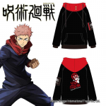 Jujutsu Kaisen Itadori Yuji k&otilde;rge kraega cosplay-huvitaja meestele ja naistele 3X-Large punane