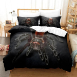 &Auml;mblik Tekikott Komplekt Tarantula 3D Tr&uuml;kiga Voodipesukomplekt Queen King Suurus Moedisain Putukateema Tekikott, Padjap&uuml;&uuml;r(s) 135x200cm