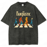 Retro The Fantastic Four Vintage Pesitud Superkangelase &Uuml;legabariidilised T-s&auml;rgid Meestele Naistele Filmit&auml;he T&auml;navamood Hip Hop Puuvillased Topid Harajuku XL beige