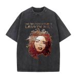 Pestud Vintage Lauryn Hill Everything Is Everything Maailm Sinu T-s&auml;rk Mehed Naised Hip Hop &Uuml;legabariidilised T-s&auml;rgid Unisex Streetwear S black