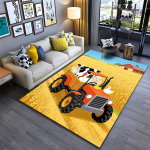 Talu maastiku vaip traktoriga, loomade, nisup&otilde;llu ja lauda kujundusega Sobib kasutamiseks libisemisvastasena elutoa, magamistoa diivanitel 80x120cm( 31x47in)