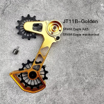 Jalgratta k&auml;iguvahetuss&uuml;steem suurendatud kassetirullikuga - &uuml;hildub Shimano SLX XT XTR SRAM Eagle AXS-iga JT11B-Golden black