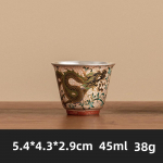 Hiina &otilde;itseng, mida toovad draakon ja f&ouml;&ouml;niks, teetass, inkrusteeritud h&otilde;bedase voodriga, kohvi-espressotass, teetass <50ml
