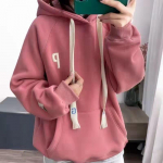 Soe fliisist kapuutsiga jakk Moodne dressipluus Oversized naister&otilde;ivad Pusad Y2k K Pop riided kapuutsid M roosa