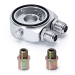 WLR RACING - Universaalne alumiiniumist AN10 Sandwich &otilde;lifiltri jahutusplaadi komplekt koos 3/4-16 UNF, M20 x 1.5 liitmikuga WLR6721 6721S gray
