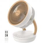 MYCARBON DC Mootoriga Ventilaator Tugev Puidust Tekstuuriga Kuumarabandus Lauapealne Energias&auml;&auml;stlik V&otilde;imas Kaugjuhtimispuldiga 8 &Otilde;huvoolu Stiilne Taim Vihmaperiood Kuumarabandus
