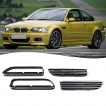 2x Auto H&otilde;bedane Must K&uuml;lgmine Iluv&otilde;re Tiiva Tuulutusava Iluv&otilde;re 51137895913 51137895914 51132694607 51132694608 BMW E46 M3 jaoks 2001-2006