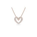 Swarovski Sublima SWAN Topeltluige S&uuml;da Roosakulla Pinnatud Kaelakee Naistele 5628657 kuld