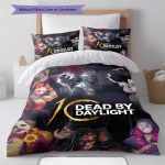 Dead by Daylight Voodipesu Tekikomplekt Tekikate Padjap&uuml;&uuml;r Kodu Dekoratsioon S&uuml;nnip&auml;evakingitus (1 * tekikott + 2 * padjap&uuml;&uuml;ri, ilma s&uuml;damikuta) 135x200cm