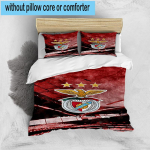 3 tk Benfica Jalgpalliklubi Prinditud Voodipesukomplekt Tekikoti Sulgemine Sisaldab 1 Tekikotti & 2 Padjap&uuml;&uuml;ri Voodipesukomplektid Kodu Dekoor Kingitused 135cm*200cm