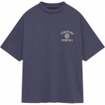 Fear of God Essentials Jersii &Uuml;mmarguse Kaelusega T-s&auml;rk Merev&auml;esinine Meeste Topid Sinine 125HO244194F S