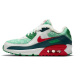 Nike Air Max 90 Amordiga Kulumiskindel Hingav Madalad Jooksujalatsid Naiste Roheline Valge Punane DC1621-100 36