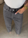 Sirged teksap&uuml;ksid naistele Teemantp&uuml;ksid Venivad K&otilde;rge V&ouml;&ouml;koht Pesta T&uuml;keldatud Taskutega Vintage Denimid Streetwear Naiste P&uuml;ksid M black