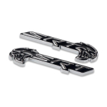 2 tk 3D metallist auto stiiliga kere ukse pagasiruumi embleem m&auml;rk kleebis tarvikud SRT-Silver Black