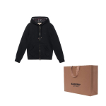 Burberry meeste Clarendon ruuduline kapuutsiga lukuga dressipluus Must/Hall 40155581 INT- XL black