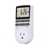 Komplektis 2 digitaalse pistiktaimeri pistikupesaga LCD-ekraan 10 programmeeritavat l&uuml;litusprogrammi 24 tundi ja 7 Pack of 2 & UK Plug