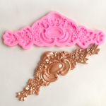 Silikoonvorm Euroopa krooniga reljeefne k&uuml;psetuslillepits &scaron;okolaadivorm pulmakaunistuse t&ouml;&ouml;riistad roosa