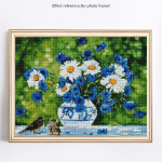 Teemantmaaling &uuml;mmargused kivid Lilled Teemantmosaiik Lillede m&uuml;&uuml;k Lillede hobi ja k&auml;sit&ouml;&ouml; 20X30
