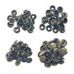 50x kr&otilde;pskinnitused Vajutusn&ouml;&ouml;bid nahktagi teksade kottide jaoks Must 15mm