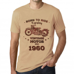 Meeste Vintage T-s&auml;rk Graafilise Tr&uuml;kiga T-s&auml;rk Easy Rider Alates 1960 Liiv XS sidruni besee v&auml;rv