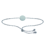 Les Tr&eacute;sors De Lily [M9988] - Bracelet Argent 'Identit&eacute;' gravable (rhodi&eacute;) h&otilde;be