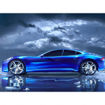 T&auml;ielik 5D teemantmaaling multifilm Luksuslik auto mosaiik tikandid Ristpistes Kodukaunistus K&auml;sitsi valmistatud 25x30cm