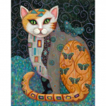 5D DIY Teemantmaalid T&auml;is&uuml;mmargune kassi mosaiikkunst Ristpistes l&otilde;uendimaali komplekt Tikand Kleebised Kaunistus Avaleht 20X30CM