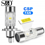 H4 LED mootorratta esitule pirnid Ba20D H6 H4 Hi-Lo 3200LM 6000K Led Moto mootorratta lamp HS1 valgustus elektriauto tuled BA20D H6